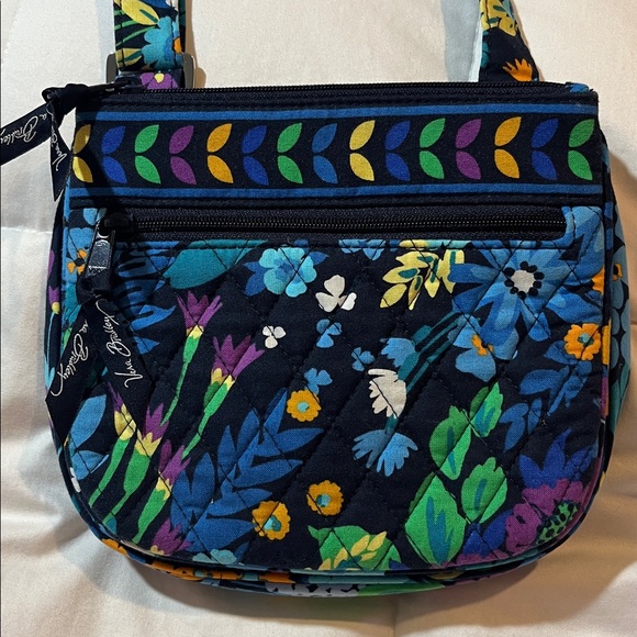 Vera Bradley Little Flap Hipster "Midnight Blues" Crossbody Quilted Bag - Picture 2 of 9